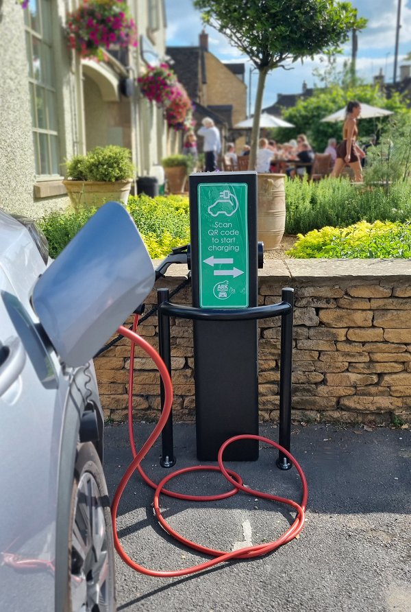Electric car charging point Tetbury